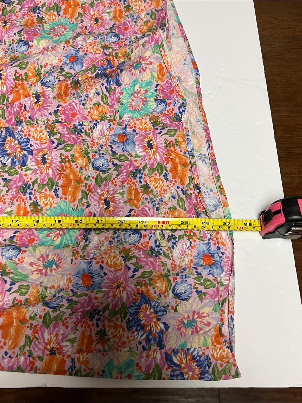 Umgee Floral Smocked V-Neck Top Blouse in Pink, Orange, Blue, Green 1XL - Picture 13 of 14